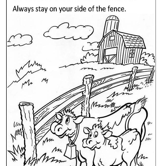Stay Behind The Fence – Coloring