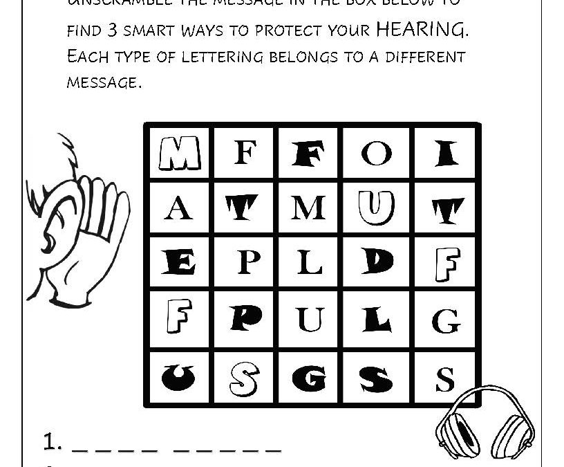 Hearing Safety – Message Unscramble