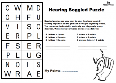 Hearing Safety – Boggled Puzzle
