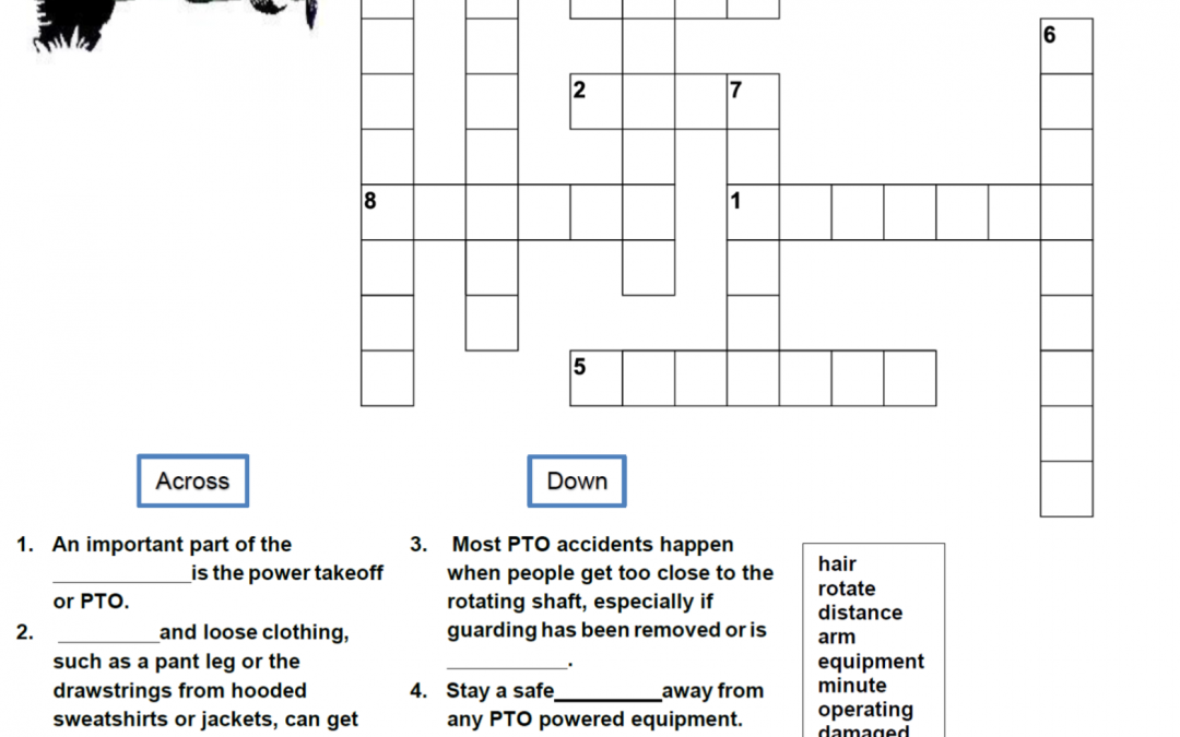 PTO Safety – Crossword Puzzle