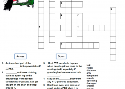 PTO Safety – Crossword Puzzle